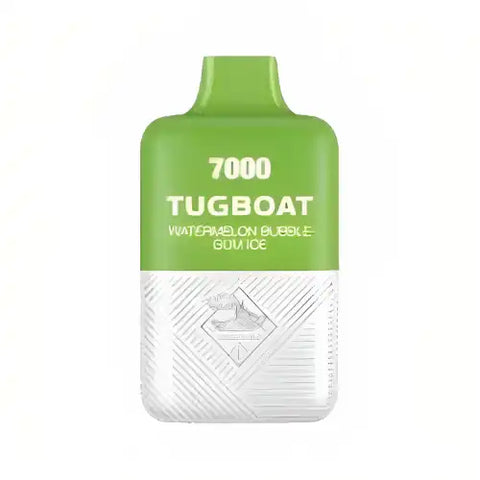 TUGBOAT SUPER 7000 PUFFS RECHARGEABLE DISPOSABLE WATERMELON BUBBLE GUM ICE