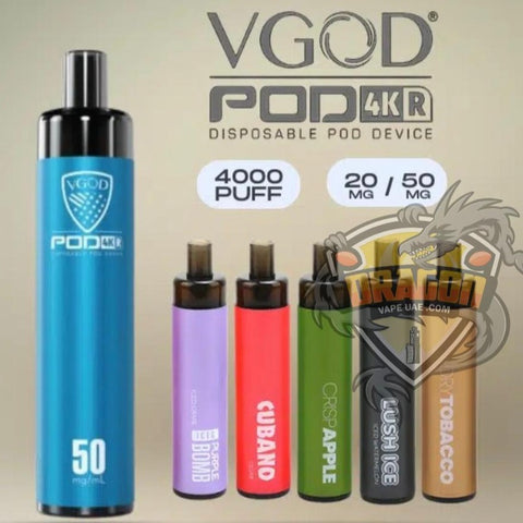 VGOD 4K Vape Disposable Pod Rechargeable 4000 Puffs In Dubai