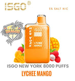 ISGO NEW YORK 8000 PUFFS Disposable
