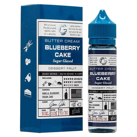 BLUEBERRY CAKE BY GLAS - 60ML 0% Nic